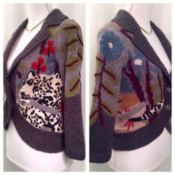 Anthropologie Jungle Habitat Cardigan by Leifsdott - Picture 3 of 3